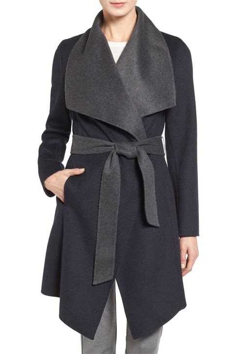 michael kors wool blend|wool blend wrap coat.